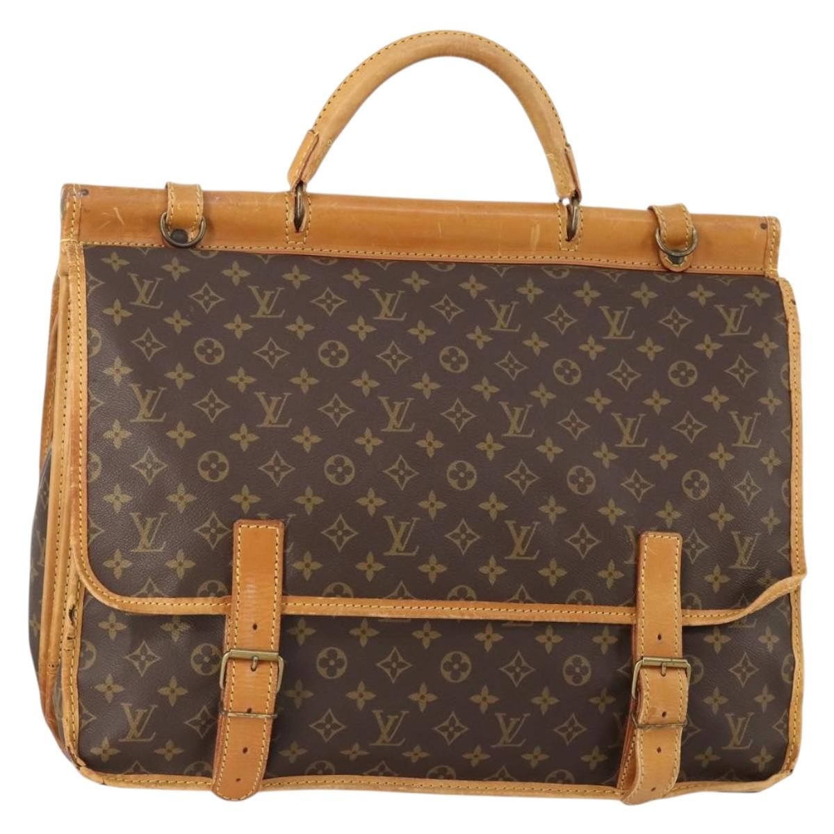 LOUIS VUITTON Monogram Sac Chassour 45 Boston Bag M41922 LV Auth bs34738A