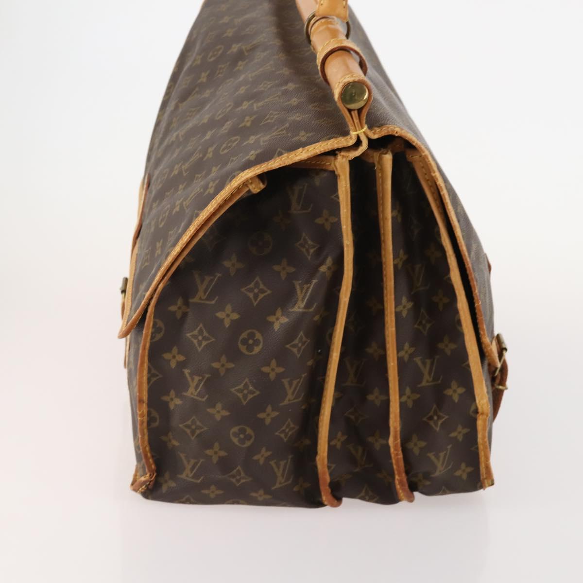 LOUIS VUITTON Monogram Sac Chassour 45 Boston Bag M41922 LV Auth bs34738A