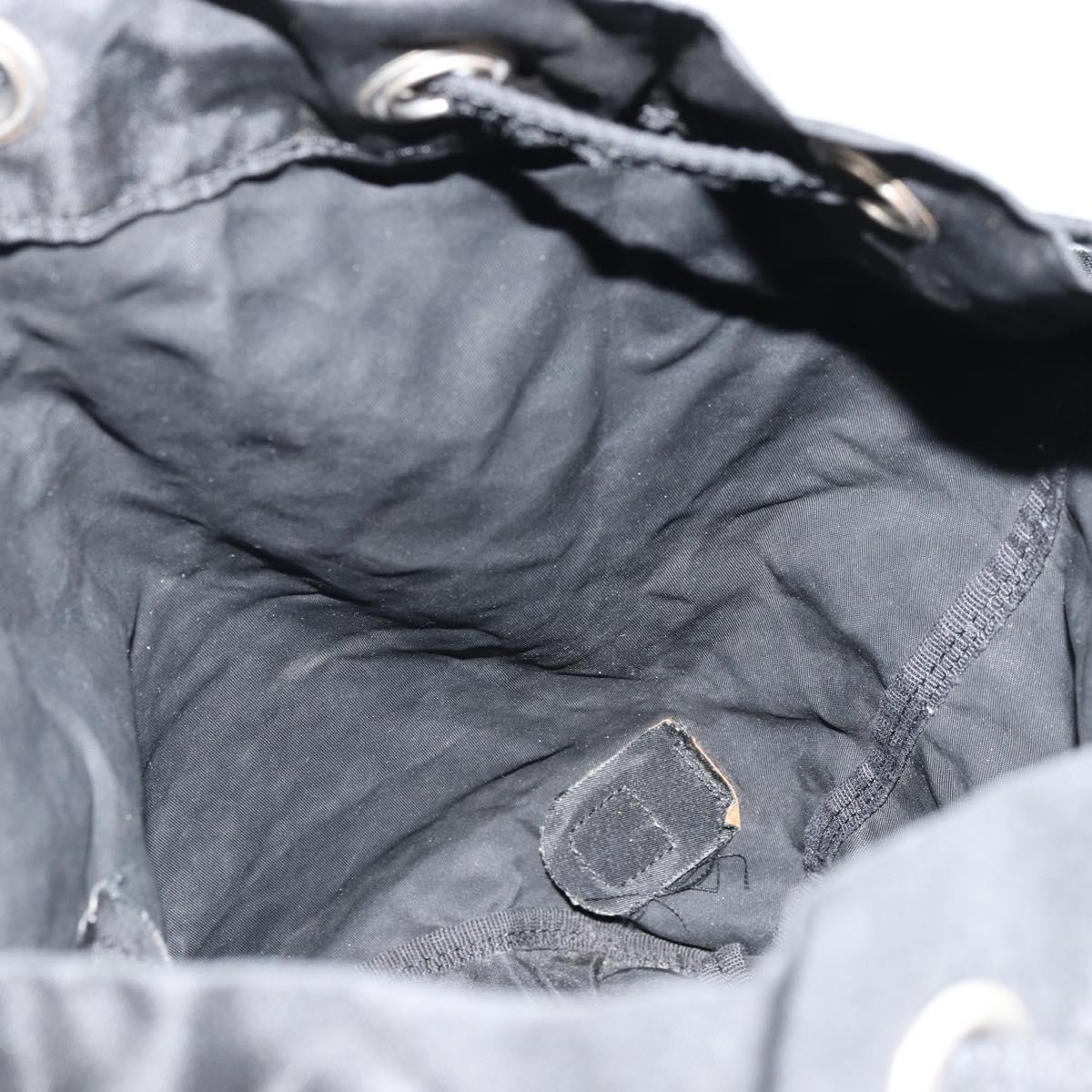 PRADA Backpack Nylon Silver Black Auth bs34742