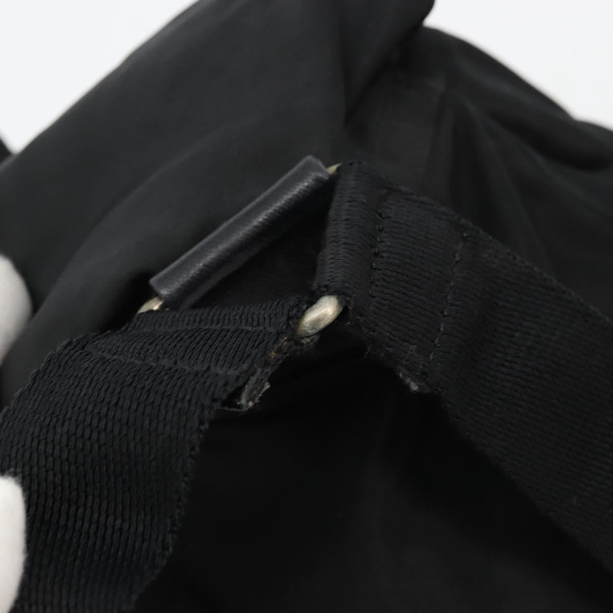 PRADA Backpack Nylon Silver Black Auth bs34742