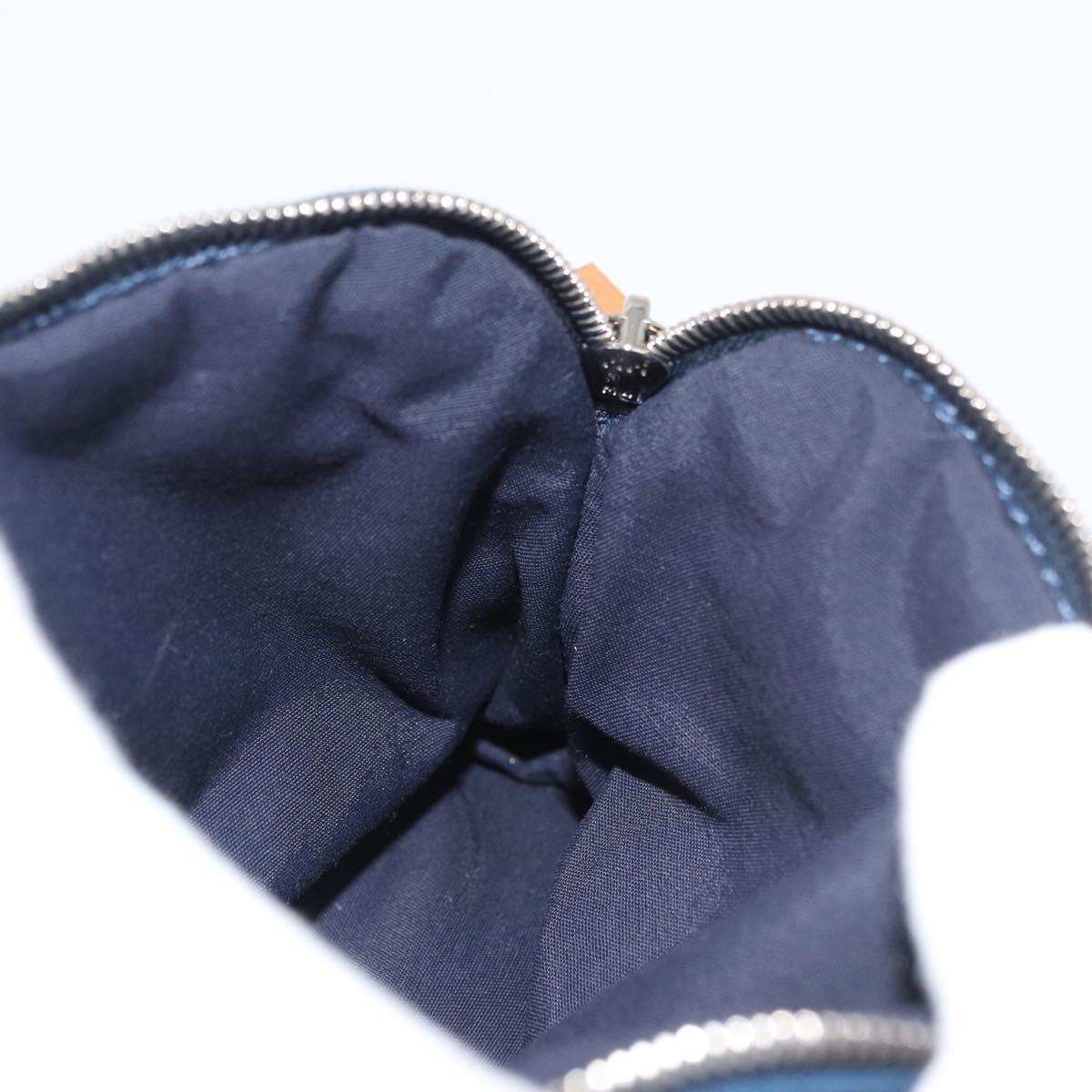 HERMES Bolide Pouch 15 cotton Blue Auth bs34759A