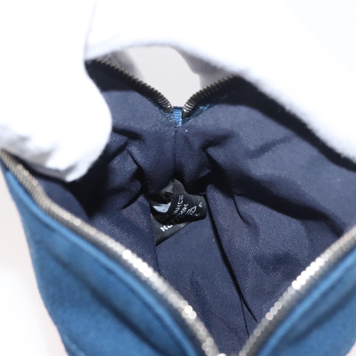 HERMES Bolide Pouch 15 cotton Blue Auth bs34759A