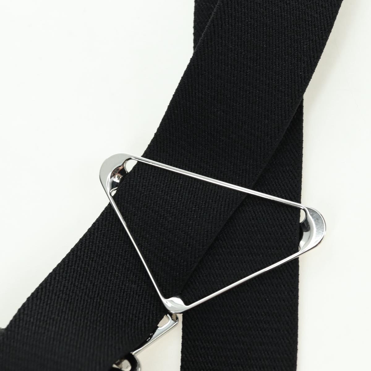 PRADA Suspenders & Pouch Nylon Black Silver Auth bs34760SM