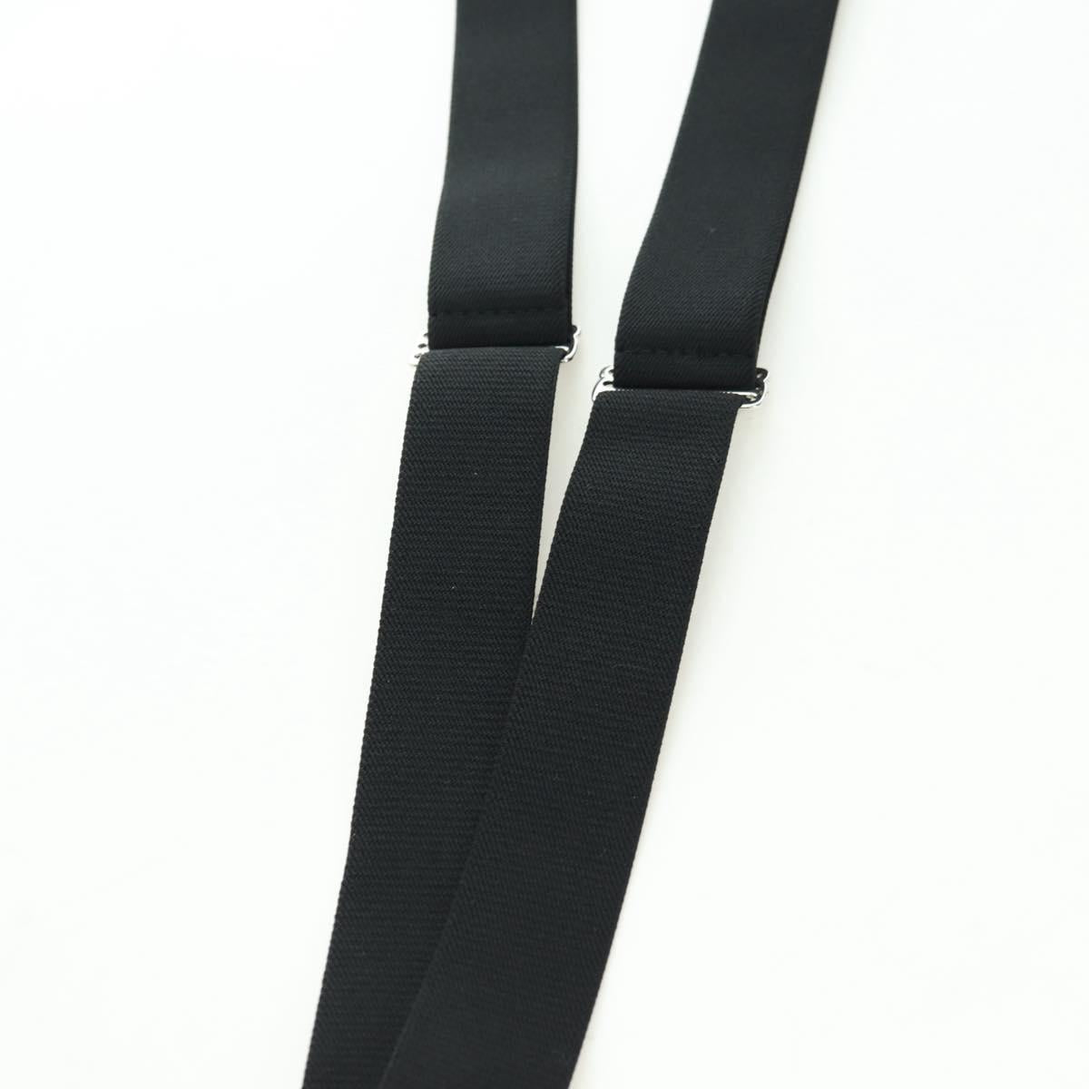 PRADA Suspenders & Pouch Nylon Black Silver Auth bs34760SM