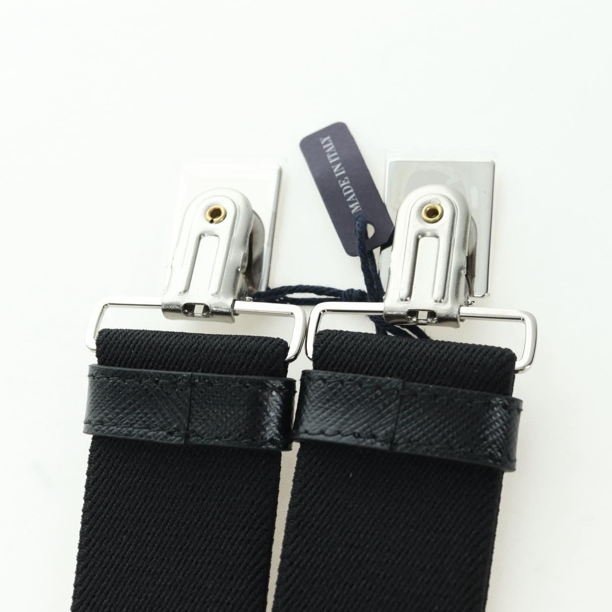 PRADA Suspenders & Pouch Nylon Black Silver Auth bs34760SM