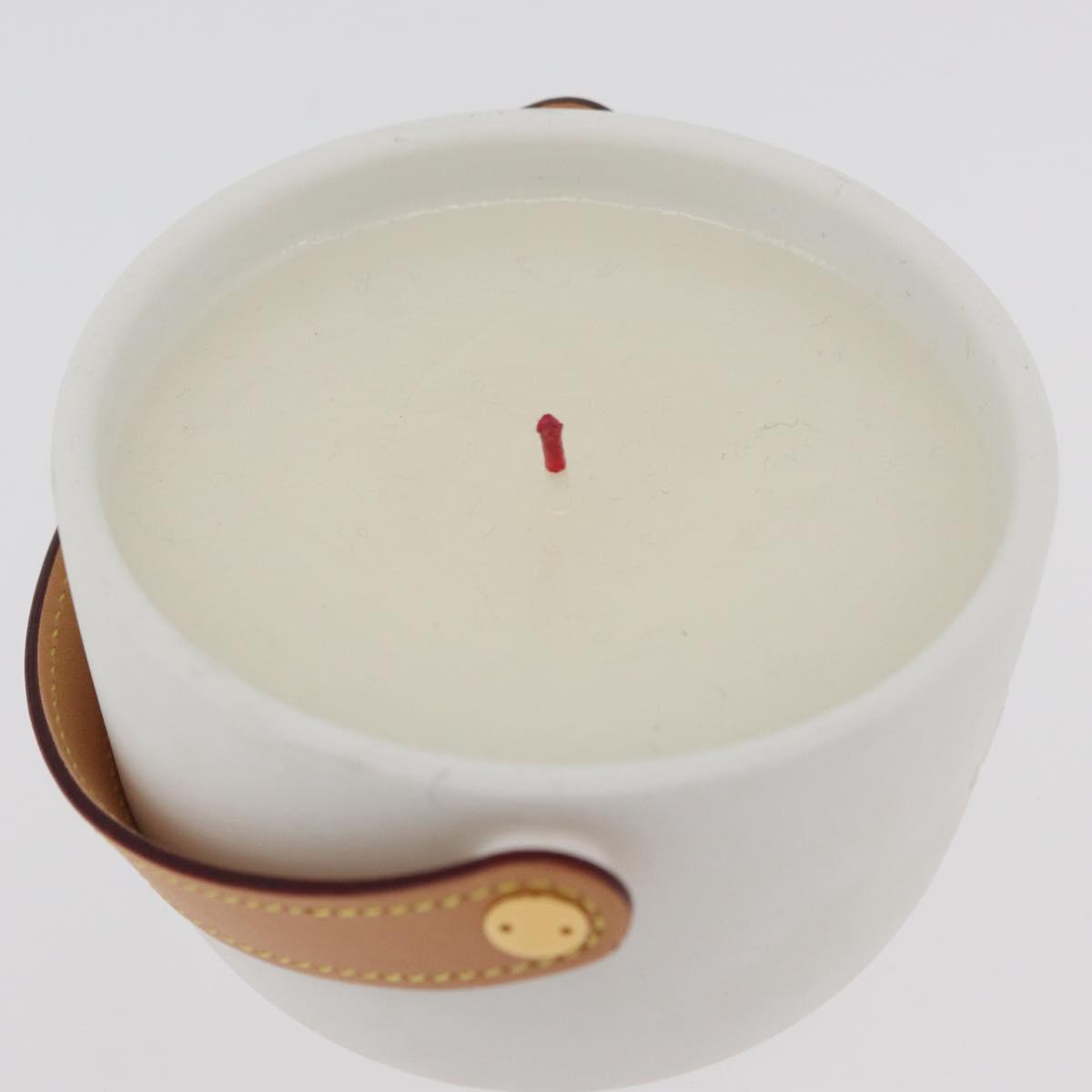 LOUIS VUITTON L'AIR DU JARDIN Aroma Candle Pottery White LV Auth bs34762A