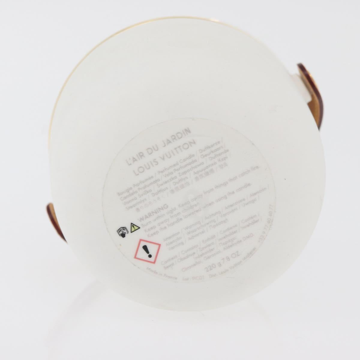 LOUIS VUITTON L'AIR DU JARDIN Aroma Candle Pottery White LV Auth bs34762A