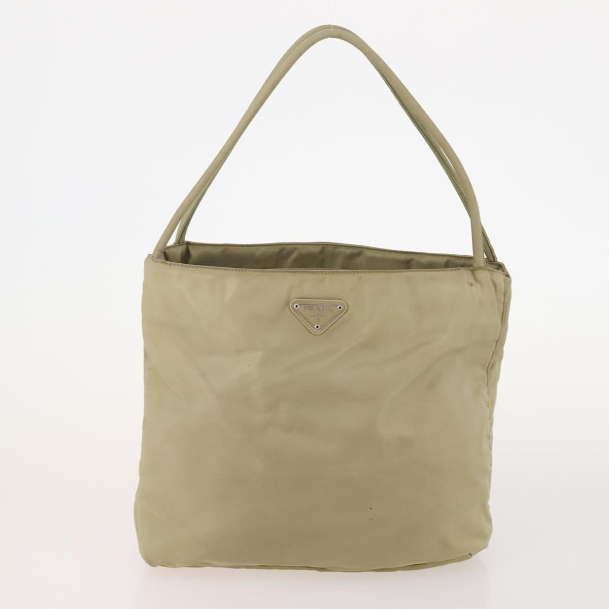 PRADA Hand Bag Nylon 4 Set White Khaki Light Blue Auth bs34766