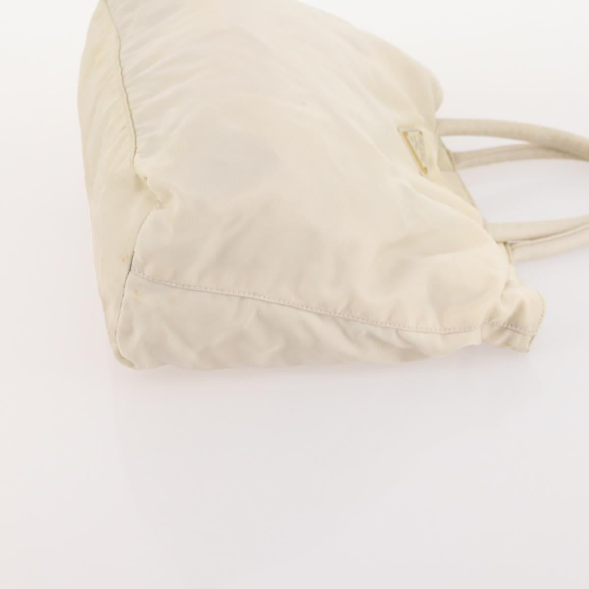 PRADA Hand Bag Nylon 4 Set White Khaki Light Blue Auth bs34766