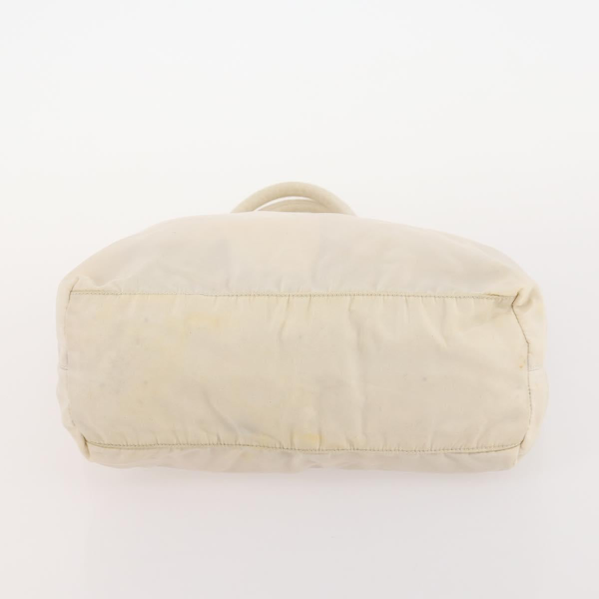 PRADA Hand Bag Nylon 4 Set White Khaki Light Blue Auth bs34766