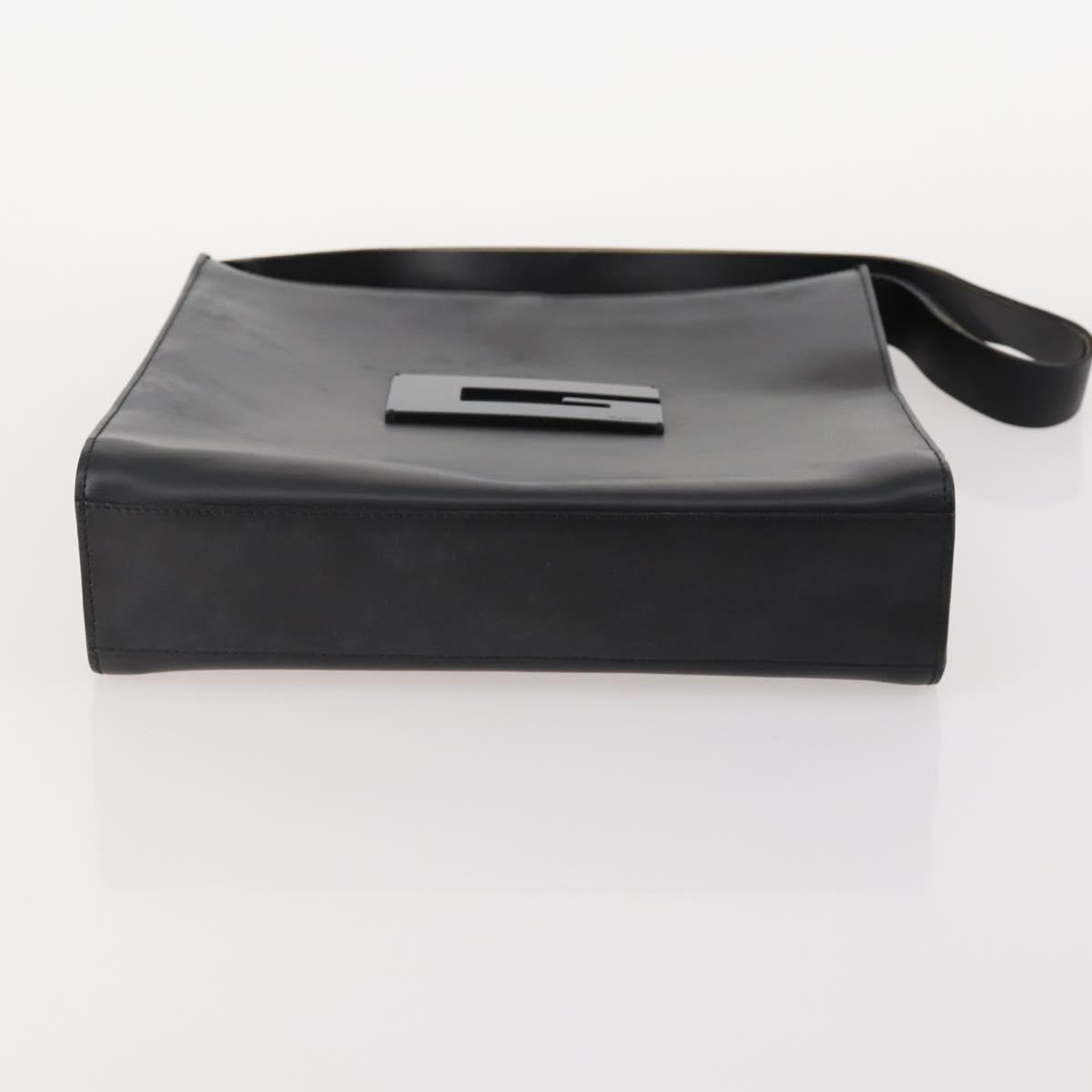 GUCCI Shoulder Bag Leather 2 Set Black Auth bs34768