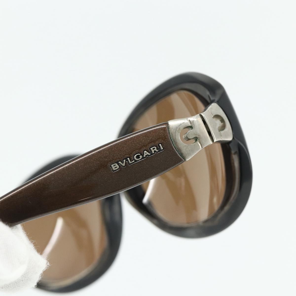 BVLGARI Sunglasses plastic 2 Set Brown Silver Auth bs34770