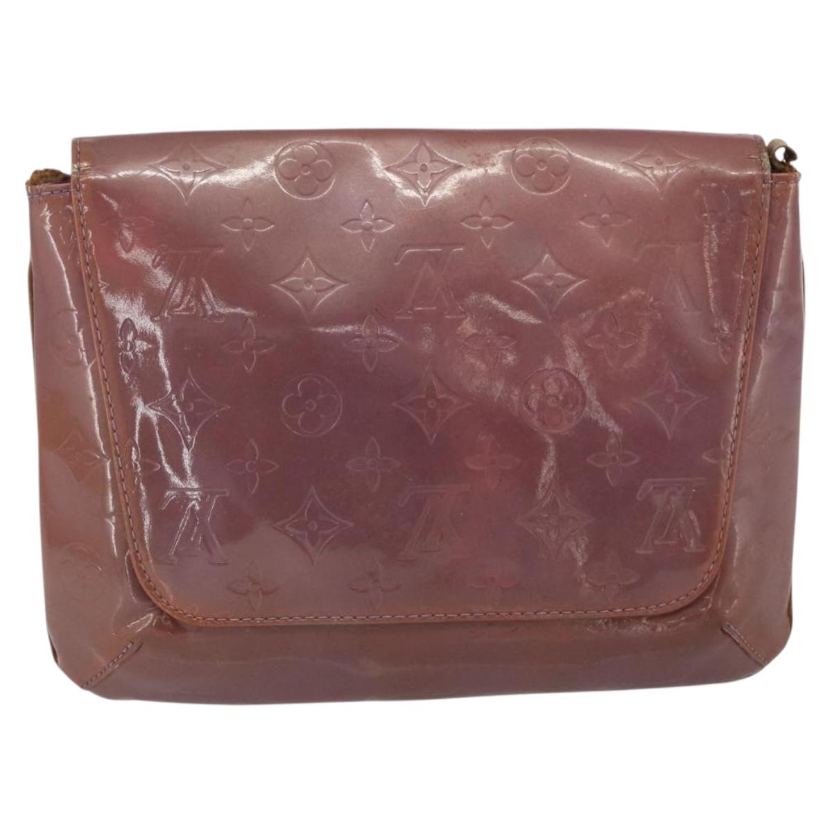 LOUIS VUITTON Monogram Vernis Shoulder Bag 2 Set Beige Purple LV Auth bs34772