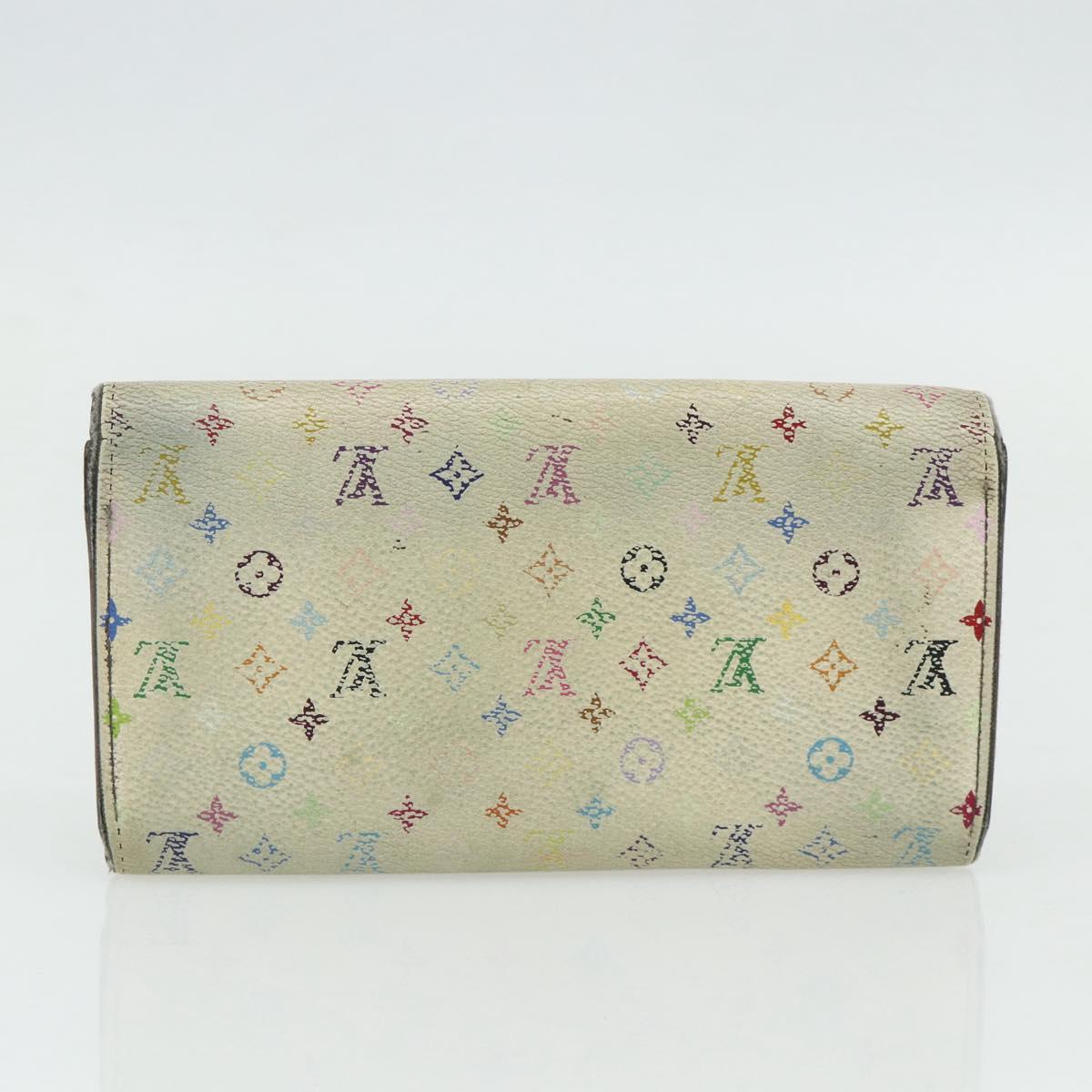 LOUIS VUITTON Multicolor Portefeuille Sarah 2 Set White Black Auth bs34773
