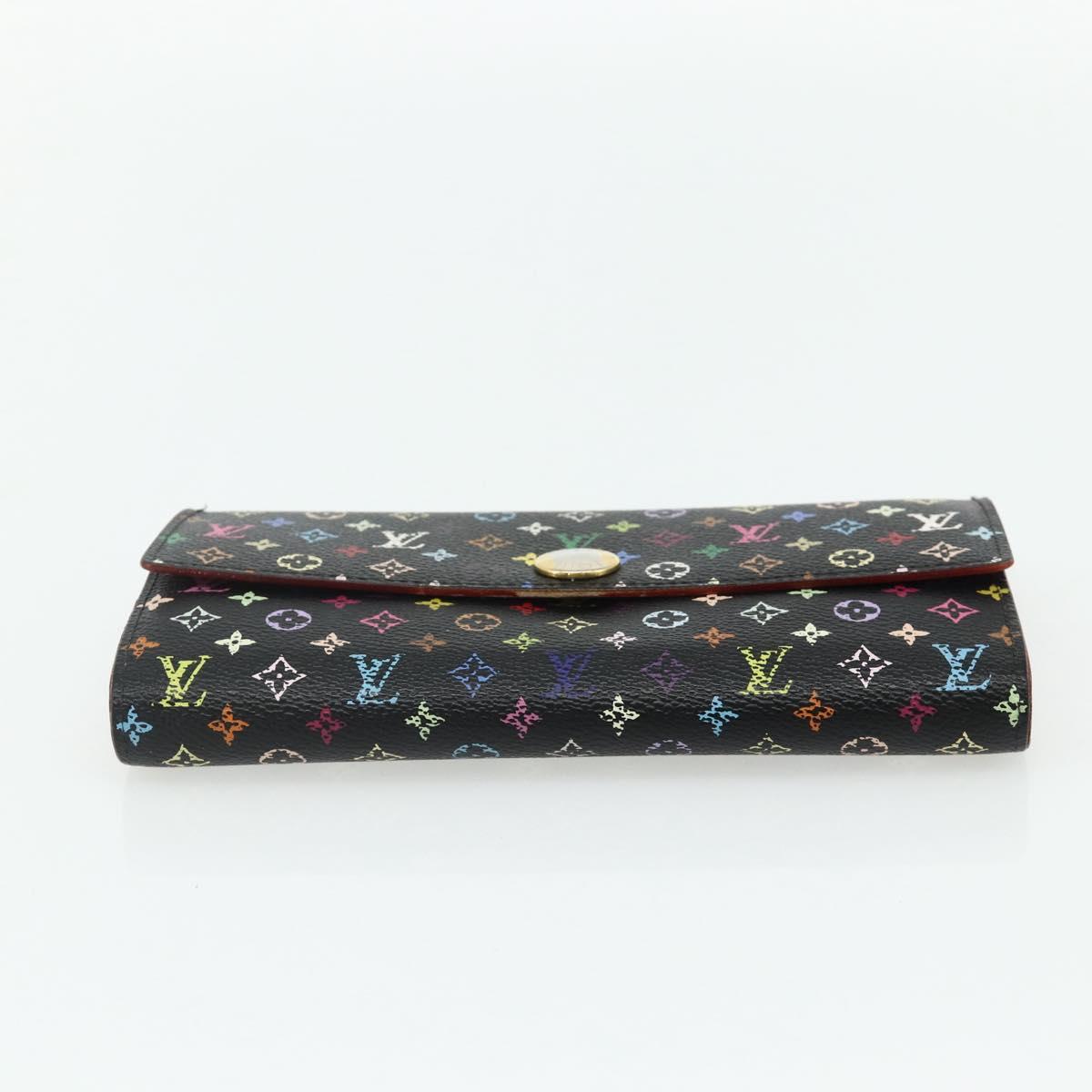 LOUIS VUITTON Multicolor Portefeuille Sarah 2 Set White Black Auth bs34773