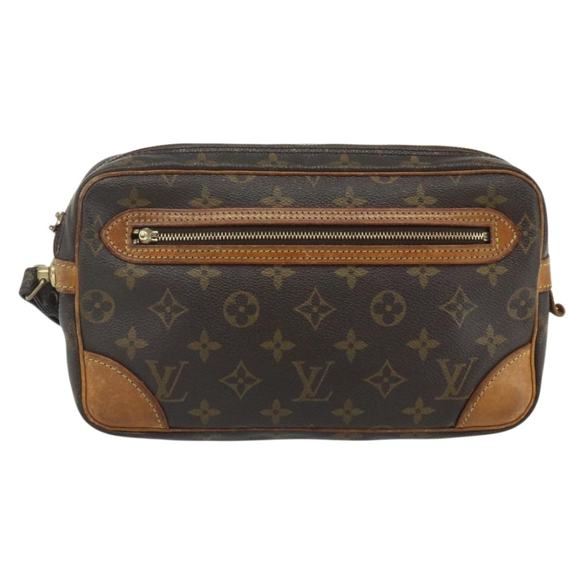 LOUIS VUITTON Monogram Clutch Bag 2 Set LV Auth bs34774