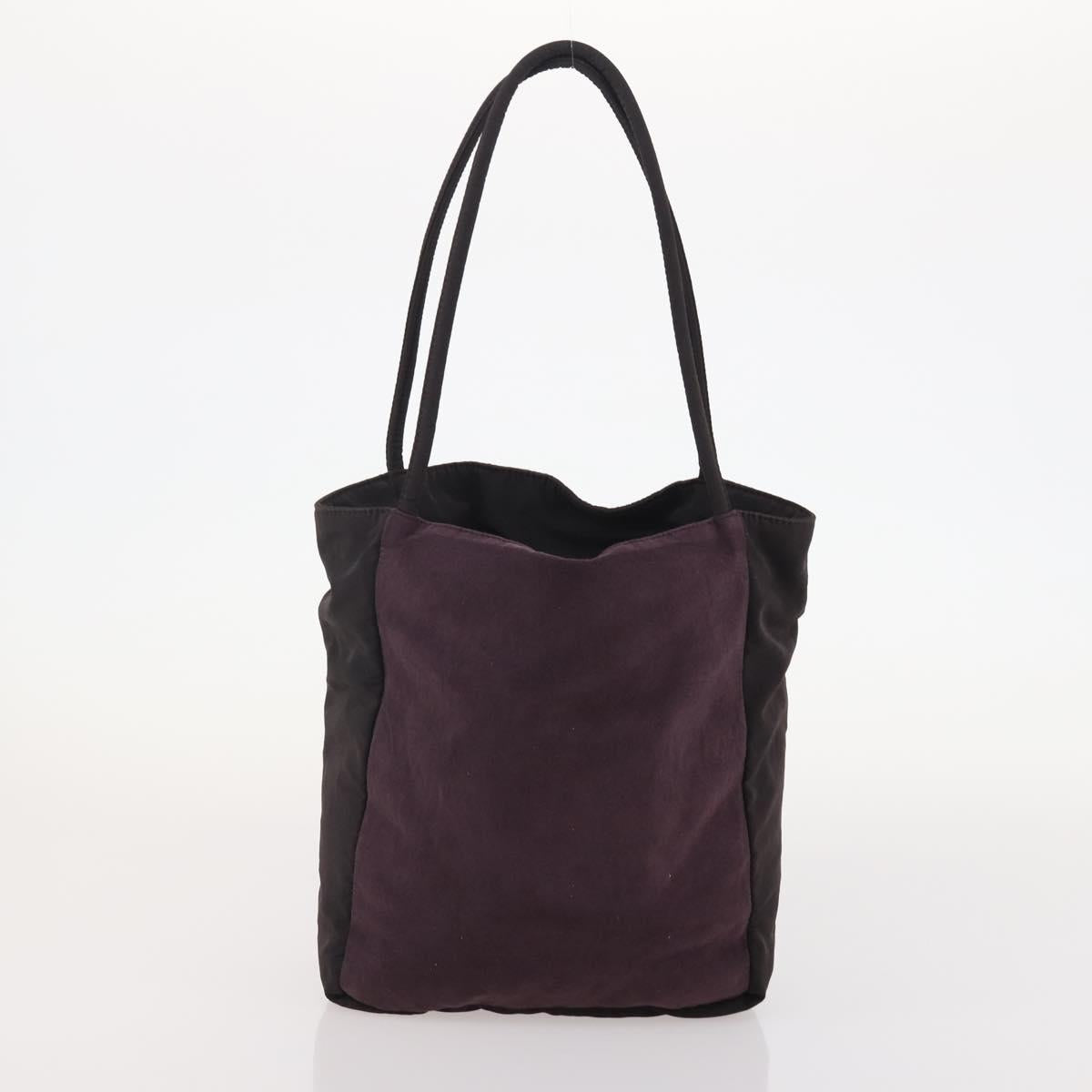 BOTTEGA VENETA Hand Bag Suede Nylon 2 Set Purple Black Auth bs34776