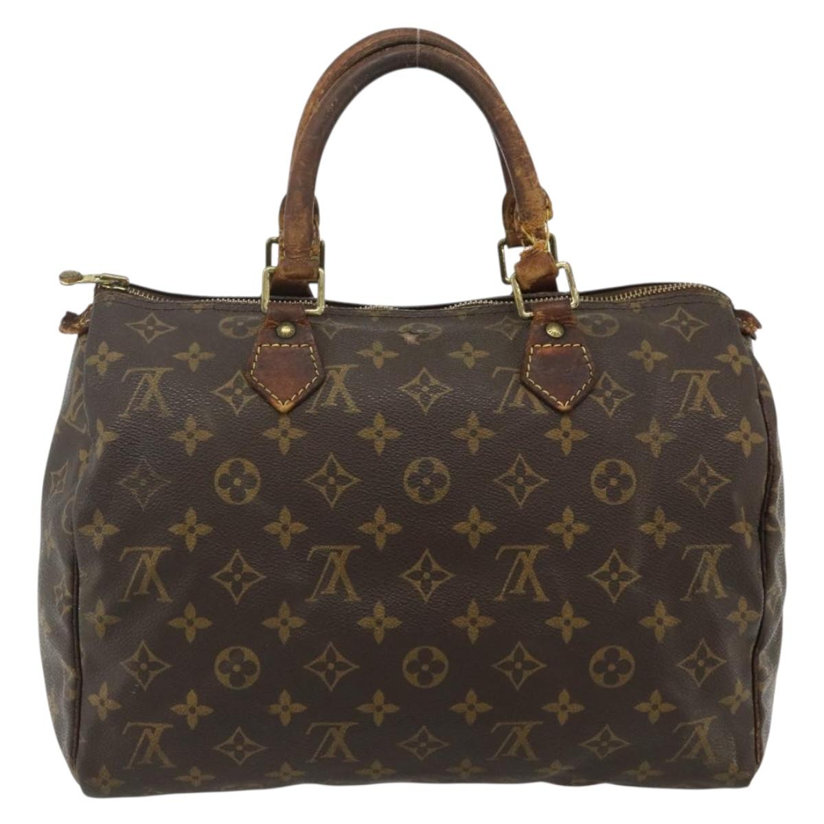 LOUIS VUITTON Monogram Speedy 30 Hand Bag M41526 LV Auth bs34784