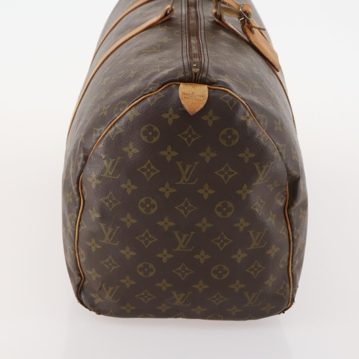LOUIS VUITTON Monogram Keepall 55 Boston Bag M41424 LV Auth bs34787