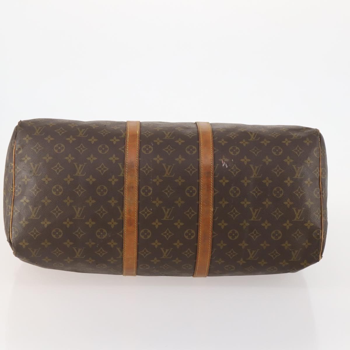 LOUIS VUITTON Monogram Keepall 55 Boston Bag M41424 LV Auth bs34787