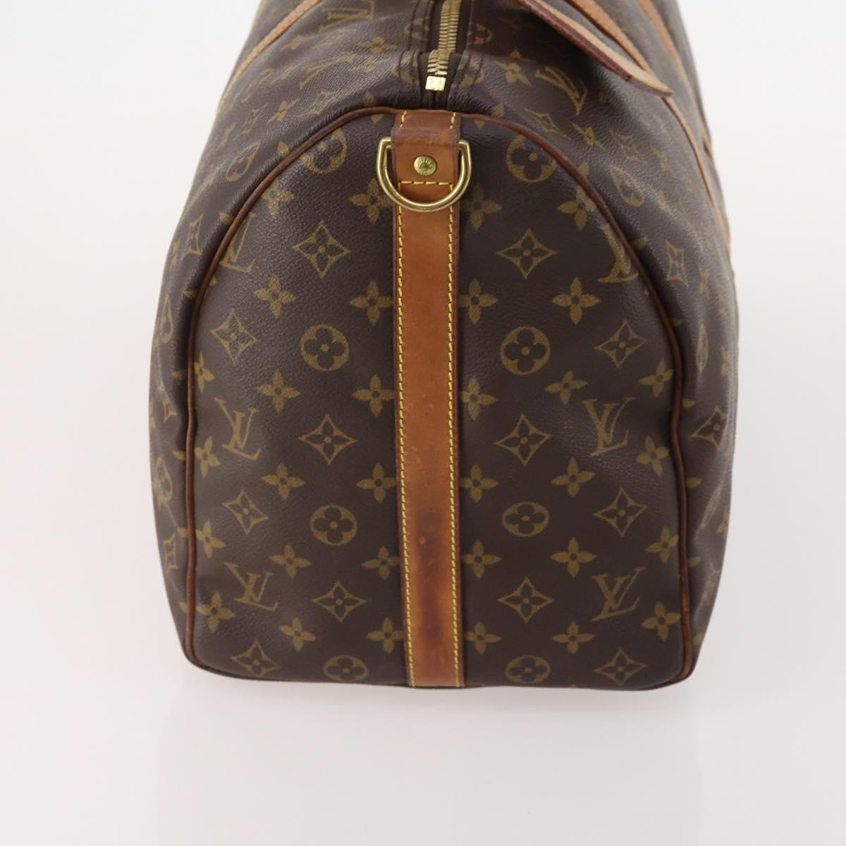 LOUIS VUITTON Monogram Keepall Bandouliere 50 Boston Bag M41416 LV Auth bs34788A