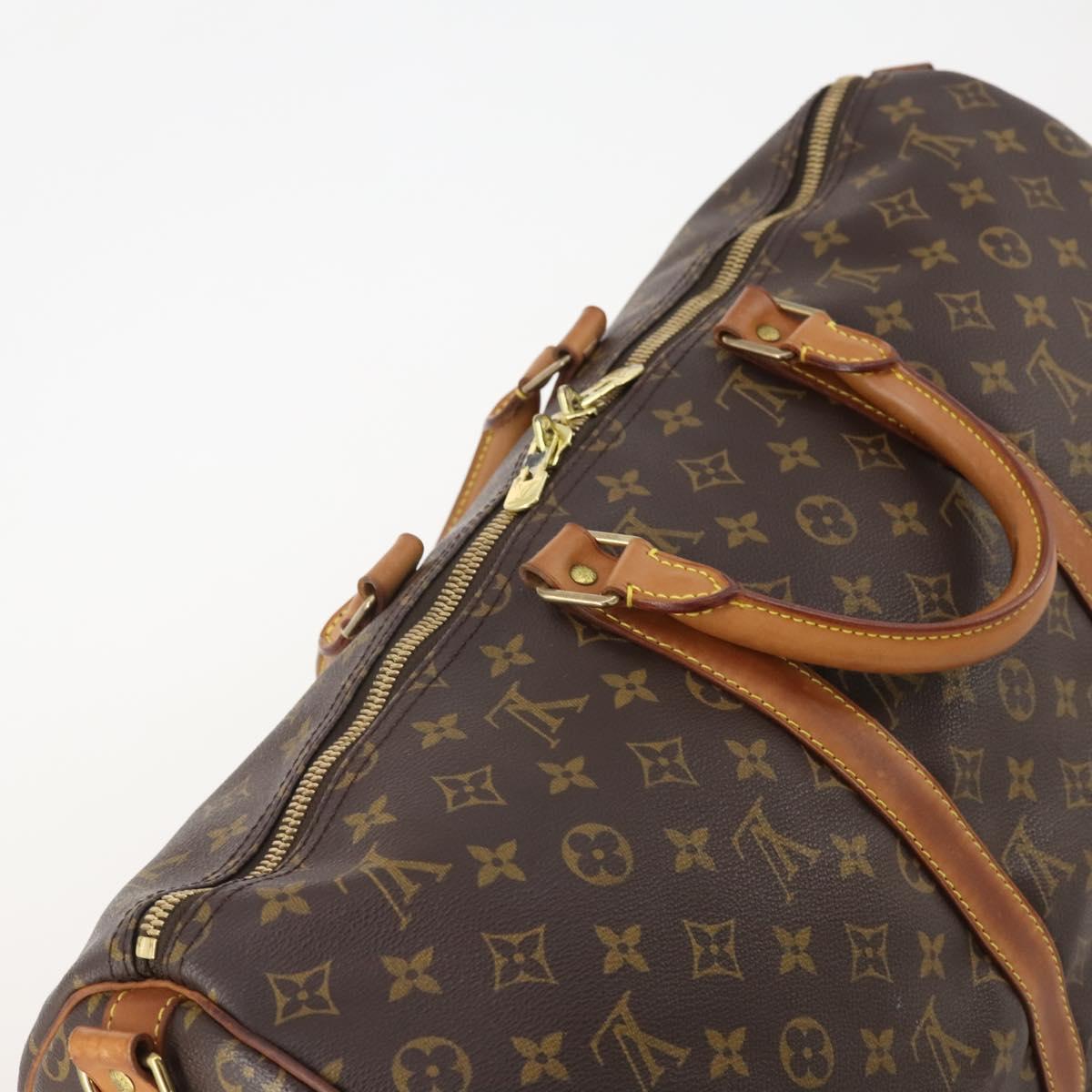 LOUIS VUITTON Monogram Keepall Bandouliere 50 Boston Bag M41416 LV Auth bs34788A