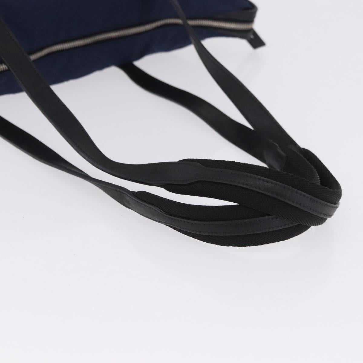 PRADA Tote Bag Nylon Navy Silver Auth bs34796