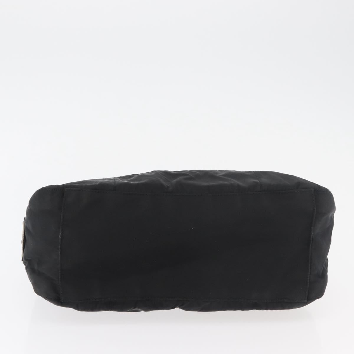 PRADA Shoulder Bag Nylon Black Silver Auth bs34797