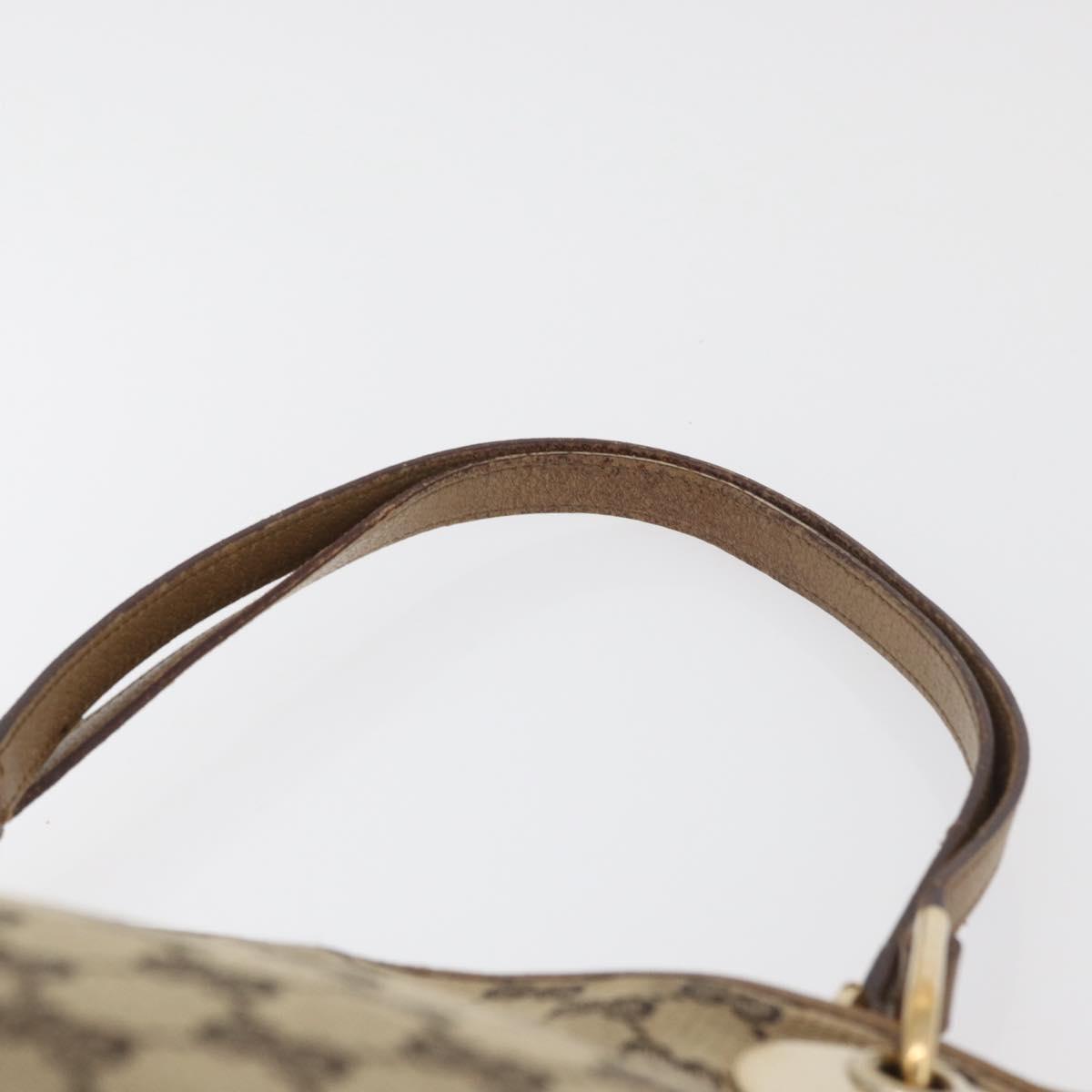 GUCCI GG Canvas Tote Bag Beige Gold 120836 Auth bs34806
