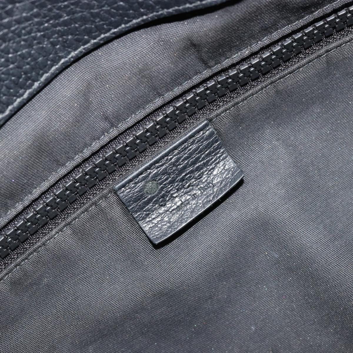 GUCCI GG Canvas Sherry Line Bag Nylon Outlet Black Silver 449178 Auth bs34813