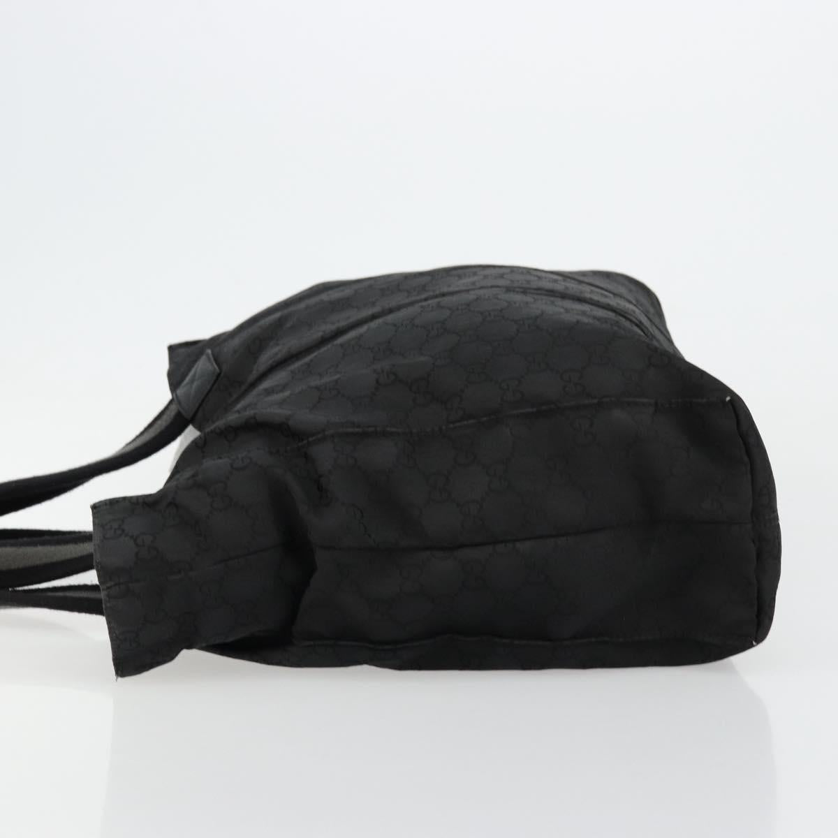 GUCCI GG Canvas Sherry Line Bag Nylon Outlet Black Silver 449178 Auth bs34813