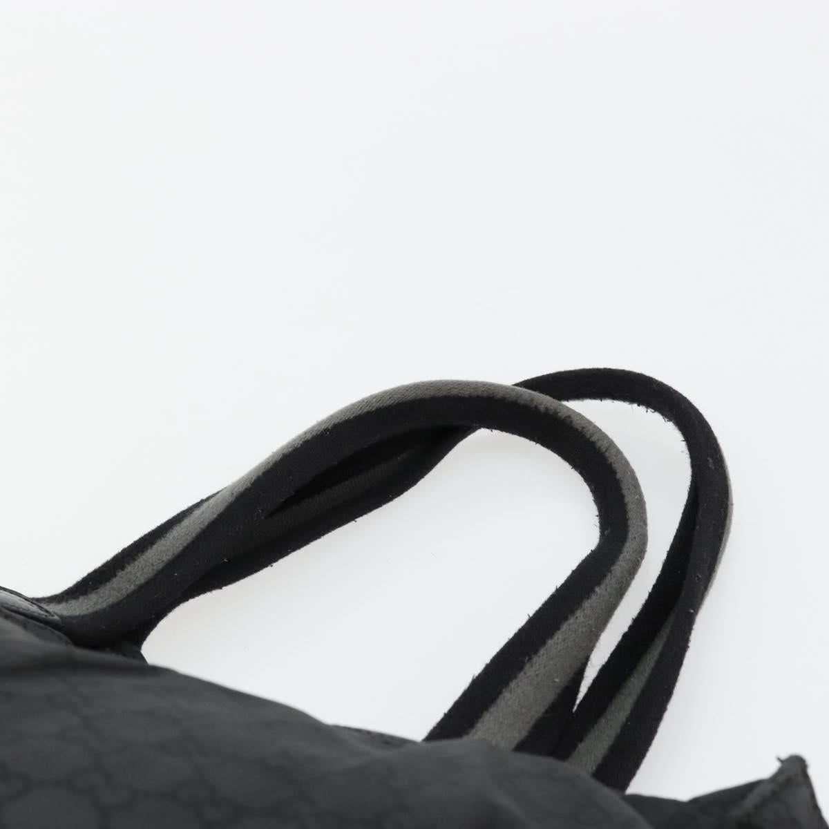 GUCCI GG Canvas Sherry Line Bag Nylon Outlet Black Silver 449178 Auth bs34813