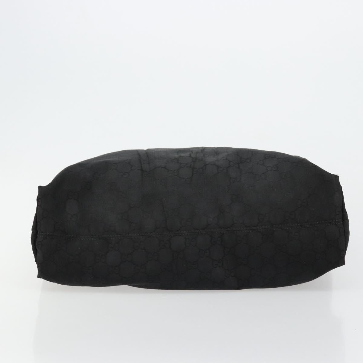 GUCCI GG Canvas Sherry Line Bag Nylon Outlet Black Silver 449178 Auth bs34813