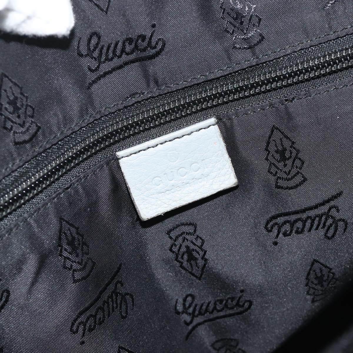 GUCCI GG Canvas Guccissima Hand Bag Leather 2way Gray Silver 201480 Auth bs34822