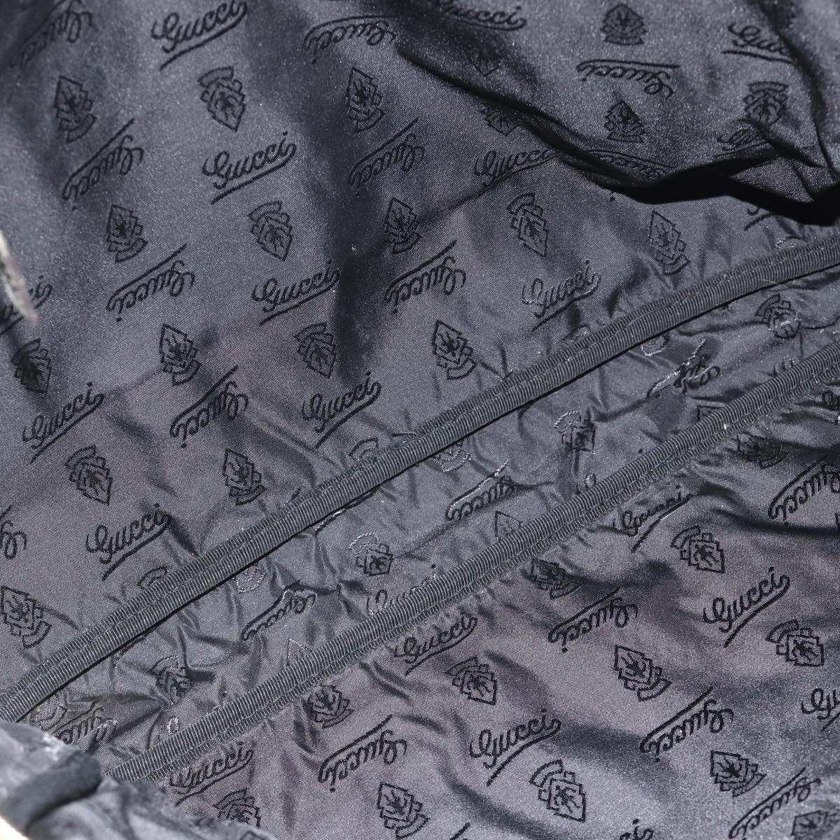 GUCCI GG Canvas Guccissima Hand Bag Leather 2way Gray Silver 201480 Auth bs34822
