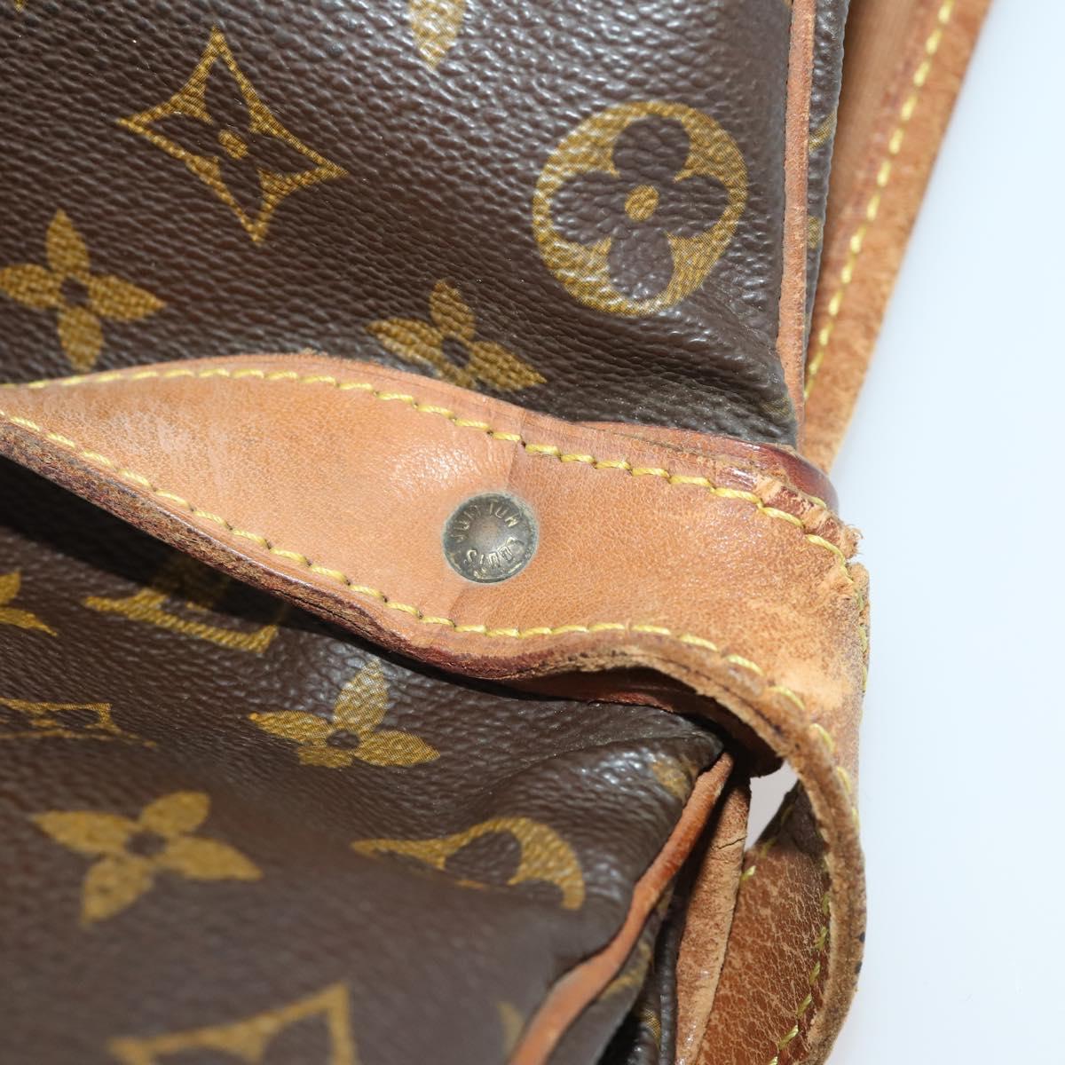 LOUIS VUITTON Monogram Saumur 35 Shoulder Bag M42254 LV Auth bs34826