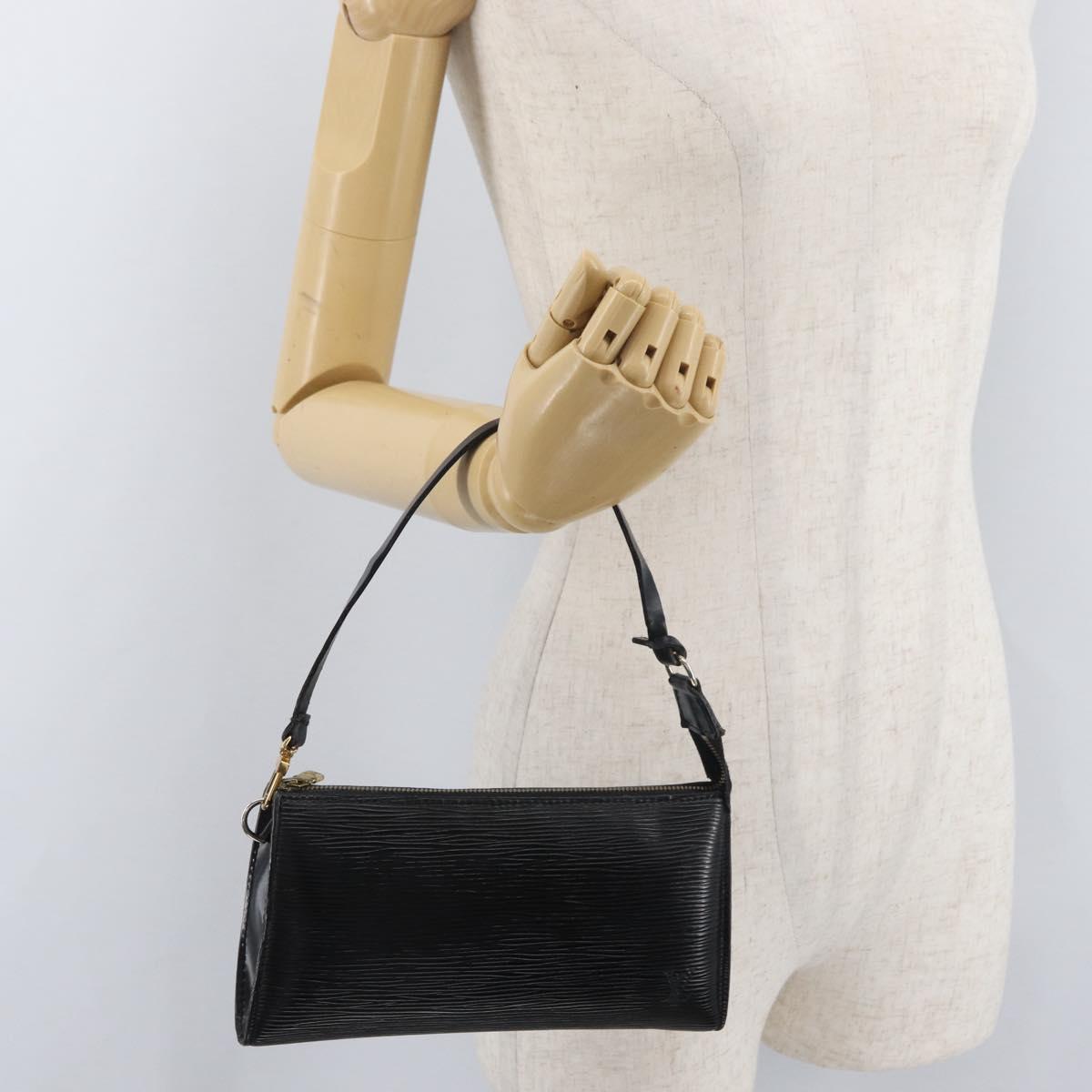 LOUIS VUITTON Epi Pochette Accessoires Pouch Black M52982 LV Auth bs34835