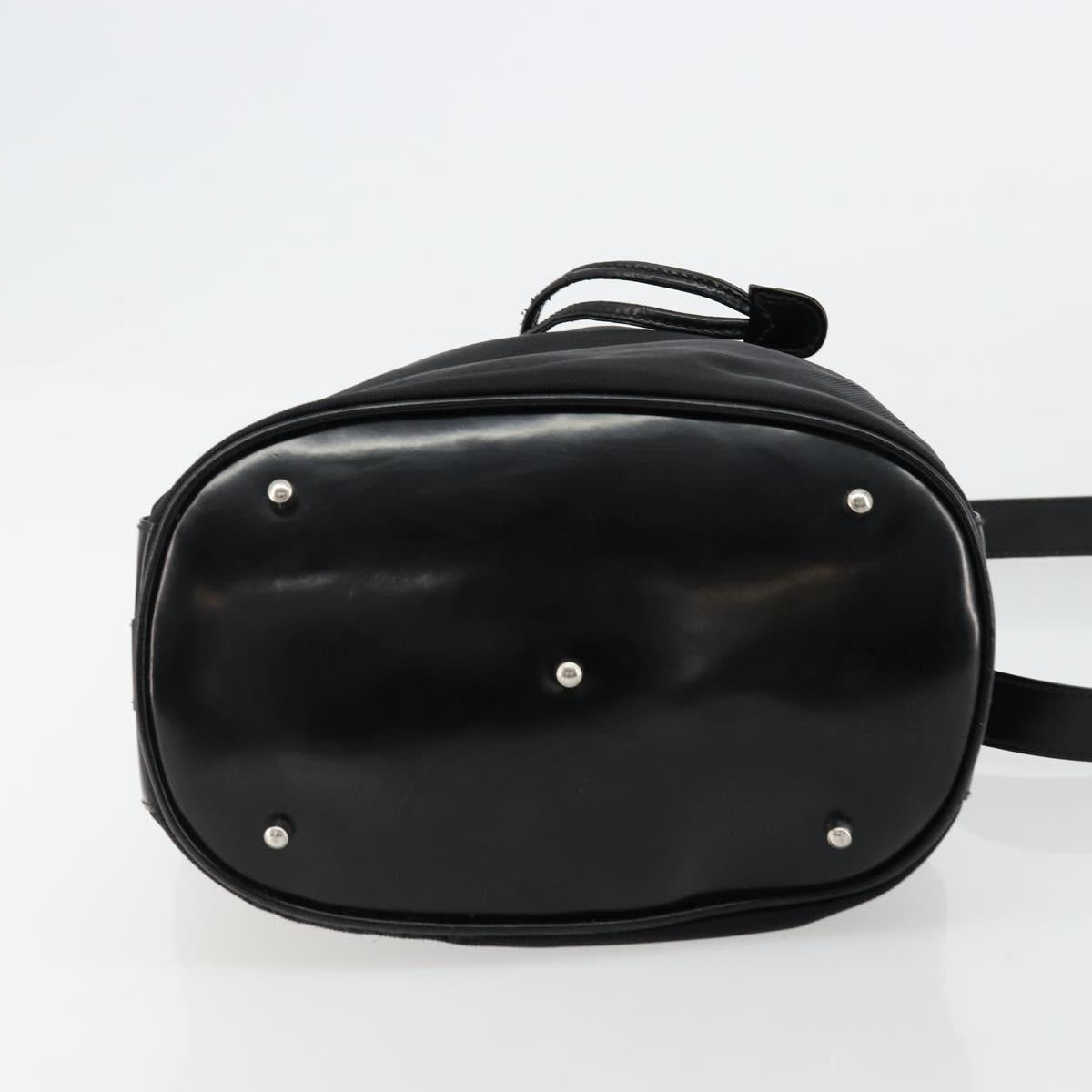 GUCCI Bamboo Hand Bag Nylon 2way Black Silver 001 3754 1657 Auth bs34836