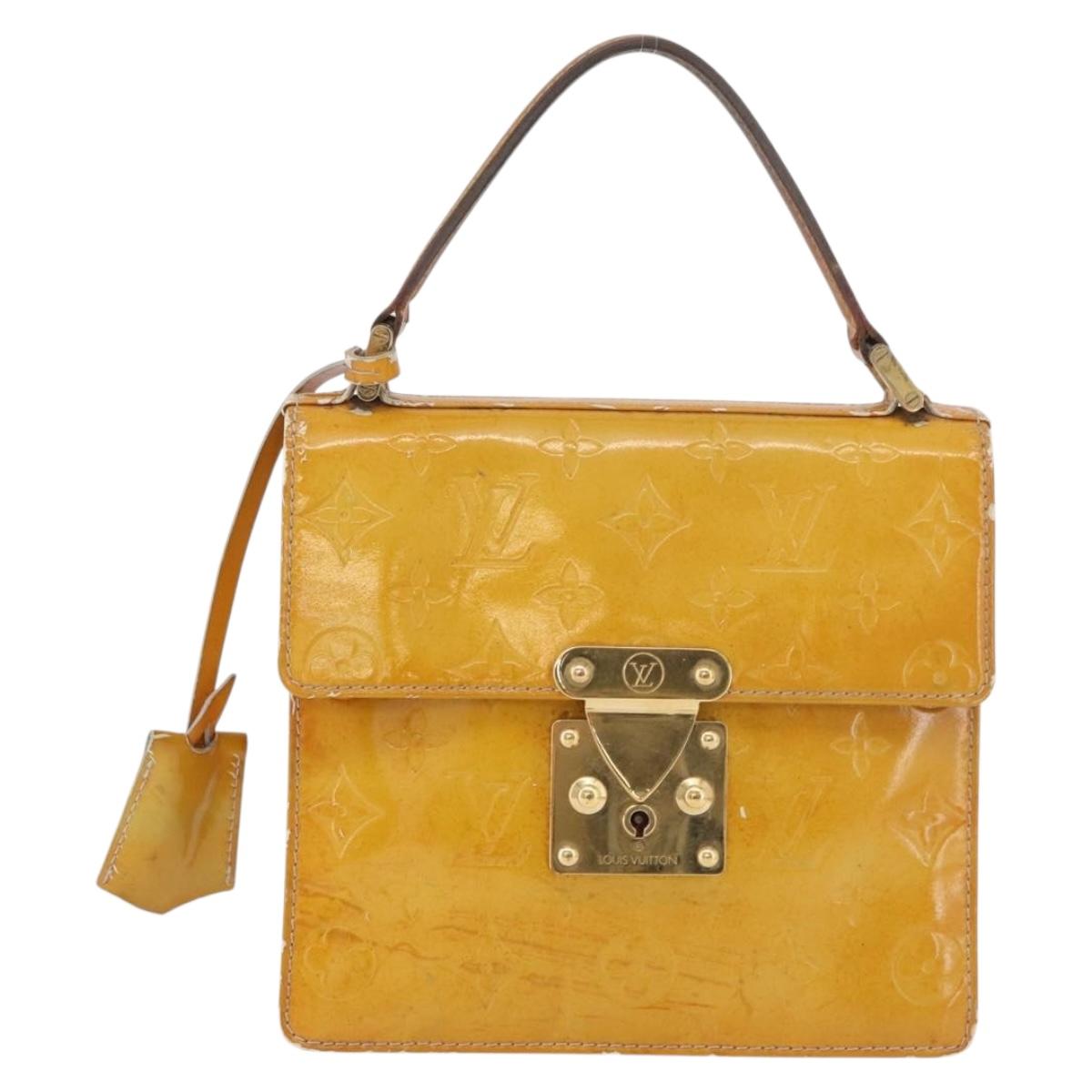 LOUIS VUITTON Monogram Vernis Spring Street Hand Bag Gris M91029 LV Auth bs34845