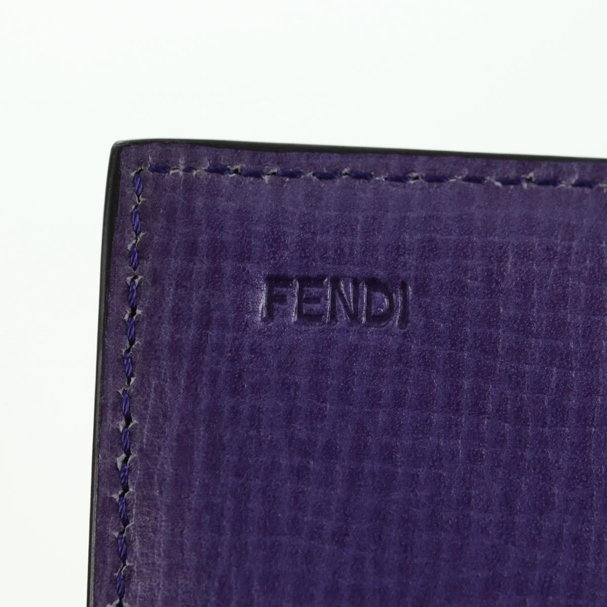 FENDI Zucca Canvas Long Wallet PVC Black Brown Auth bs34866A