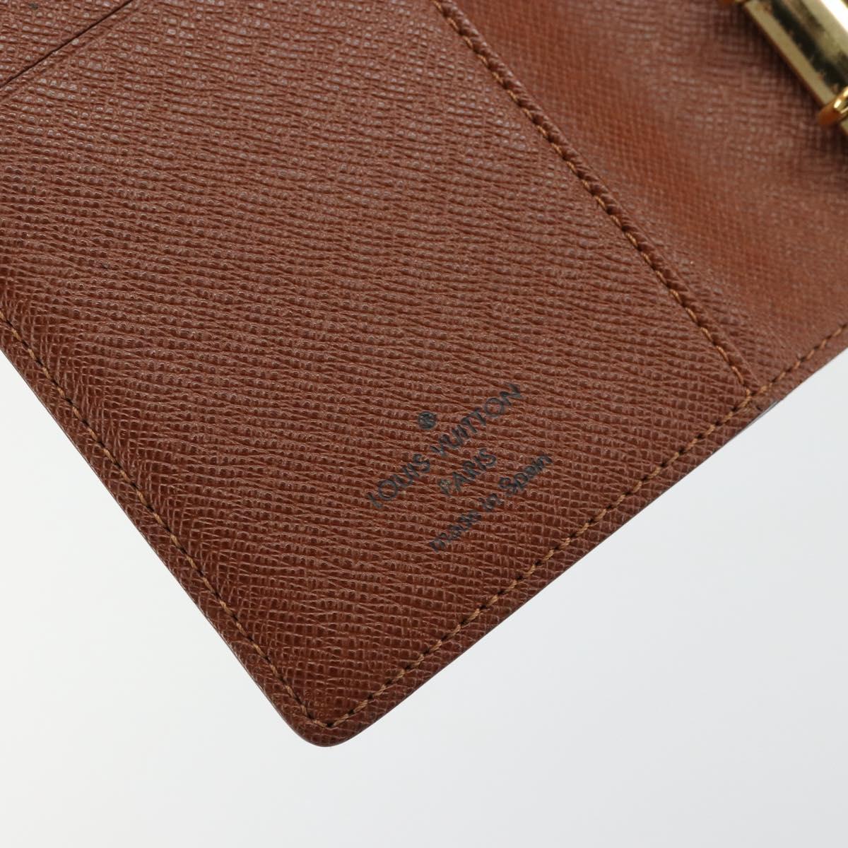 LOUIS VUITTON Monogram Agenda PM Day Planner Cover R20005 LV Auth bs34869