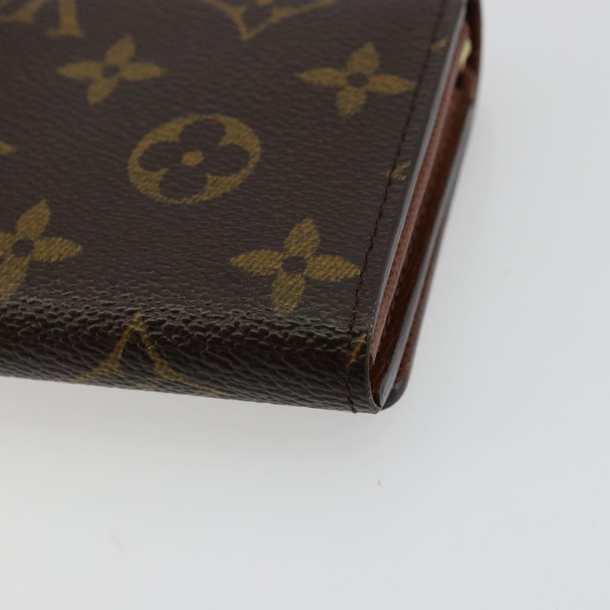 LOUIS VUITTON Monogram Porte Monnaie Billets Tresor Wallet M61730 Auth bs34870