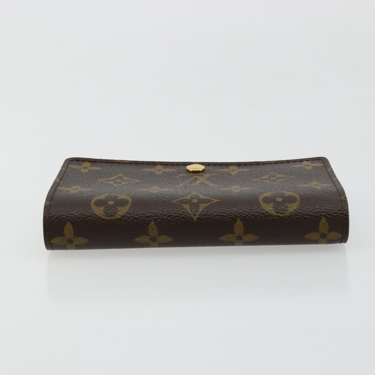 LOUIS VUITTON Monogram Porte Monnaie Billets Tresor Wallet M61730 Auth bs34870