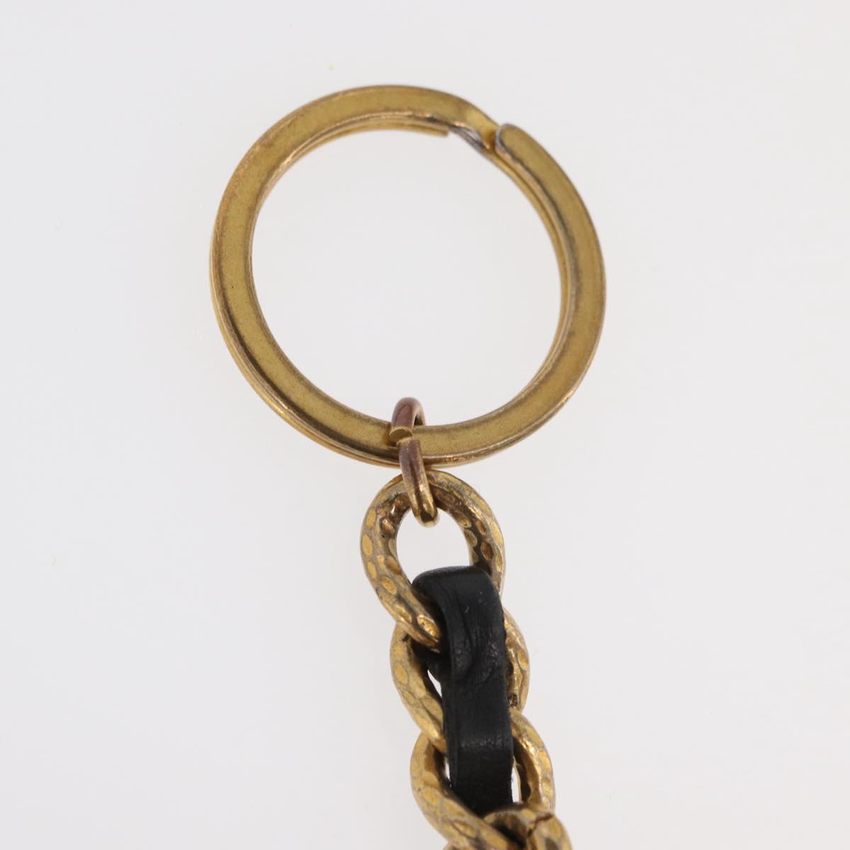 CHANEL COCO Mark Key Ring Charm metal Gold CC Auth bs34873