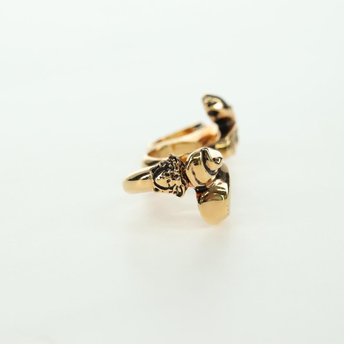 VERSACE Ring metal Gold Tone Auth bs34882A
