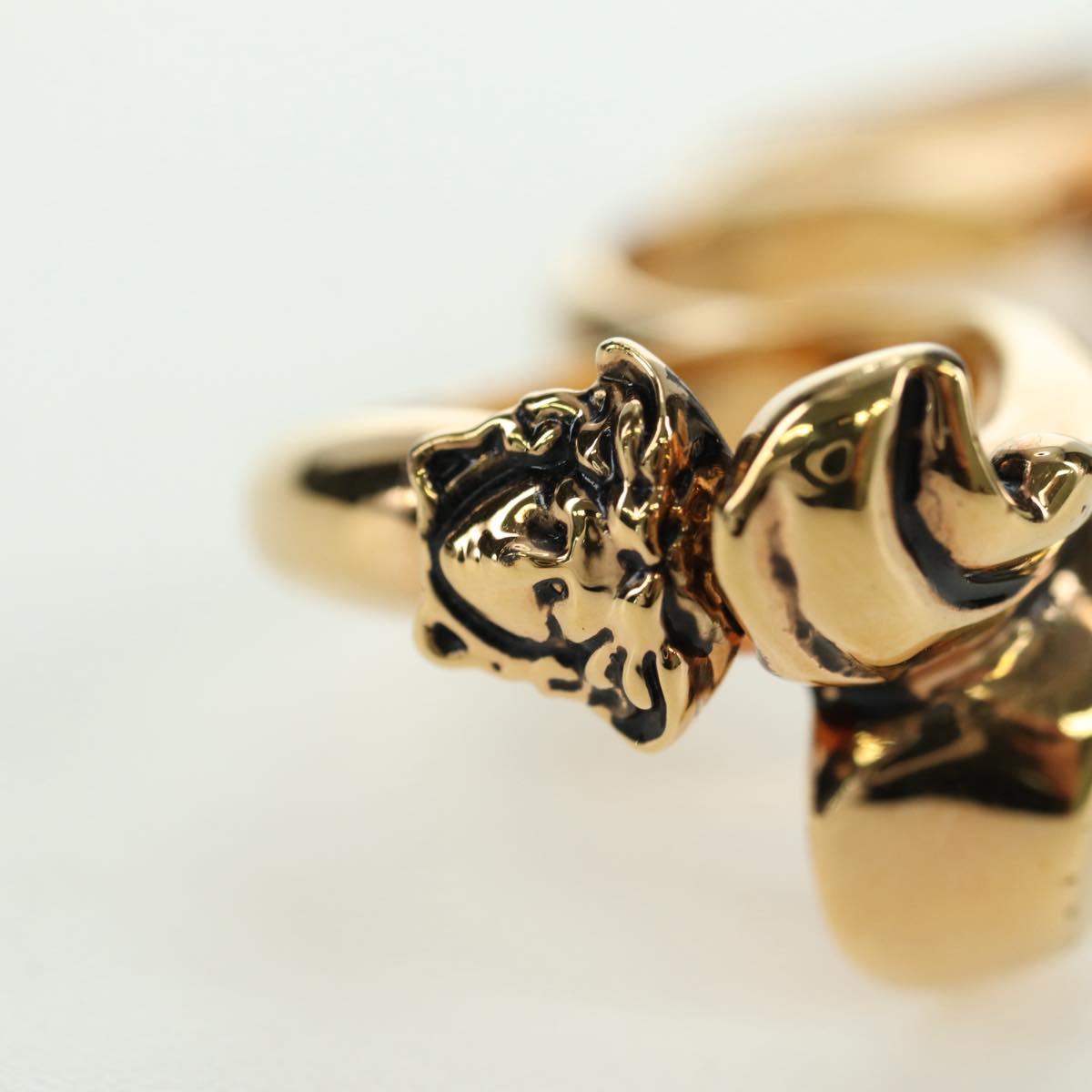 VERSACE Ring metal Gold Tone Auth bs34882A