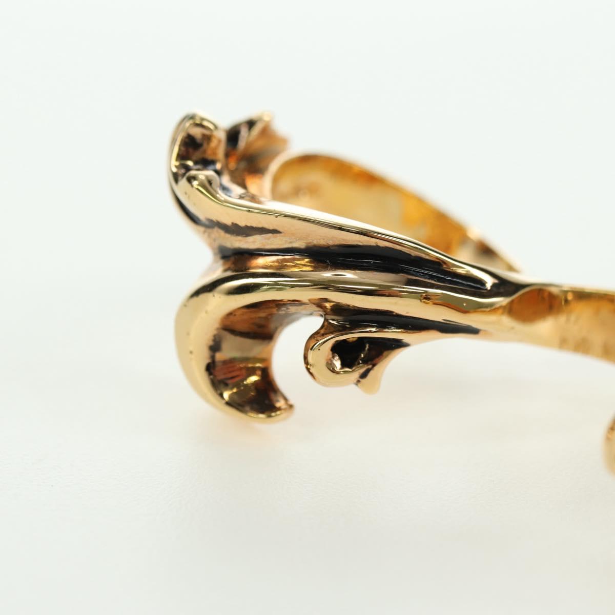 VERSACE Ring metal Gold Tone Auth bs34882A