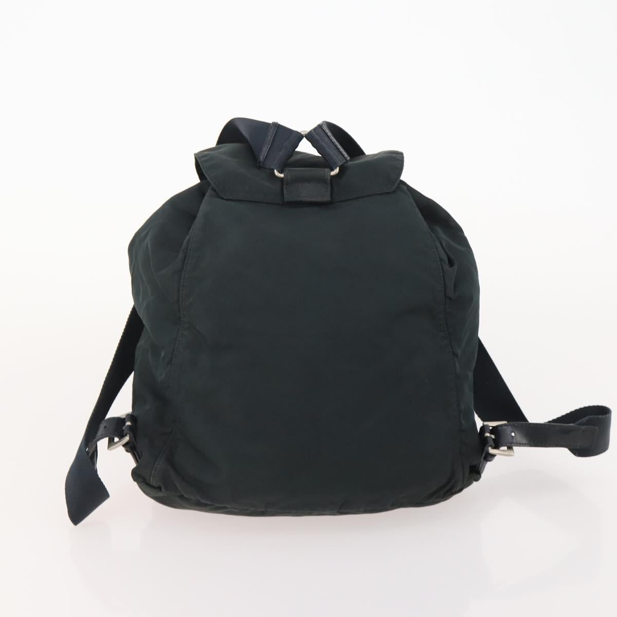 PRADA Backpack Nylon 2 Set Black Khaki Auth bs34889