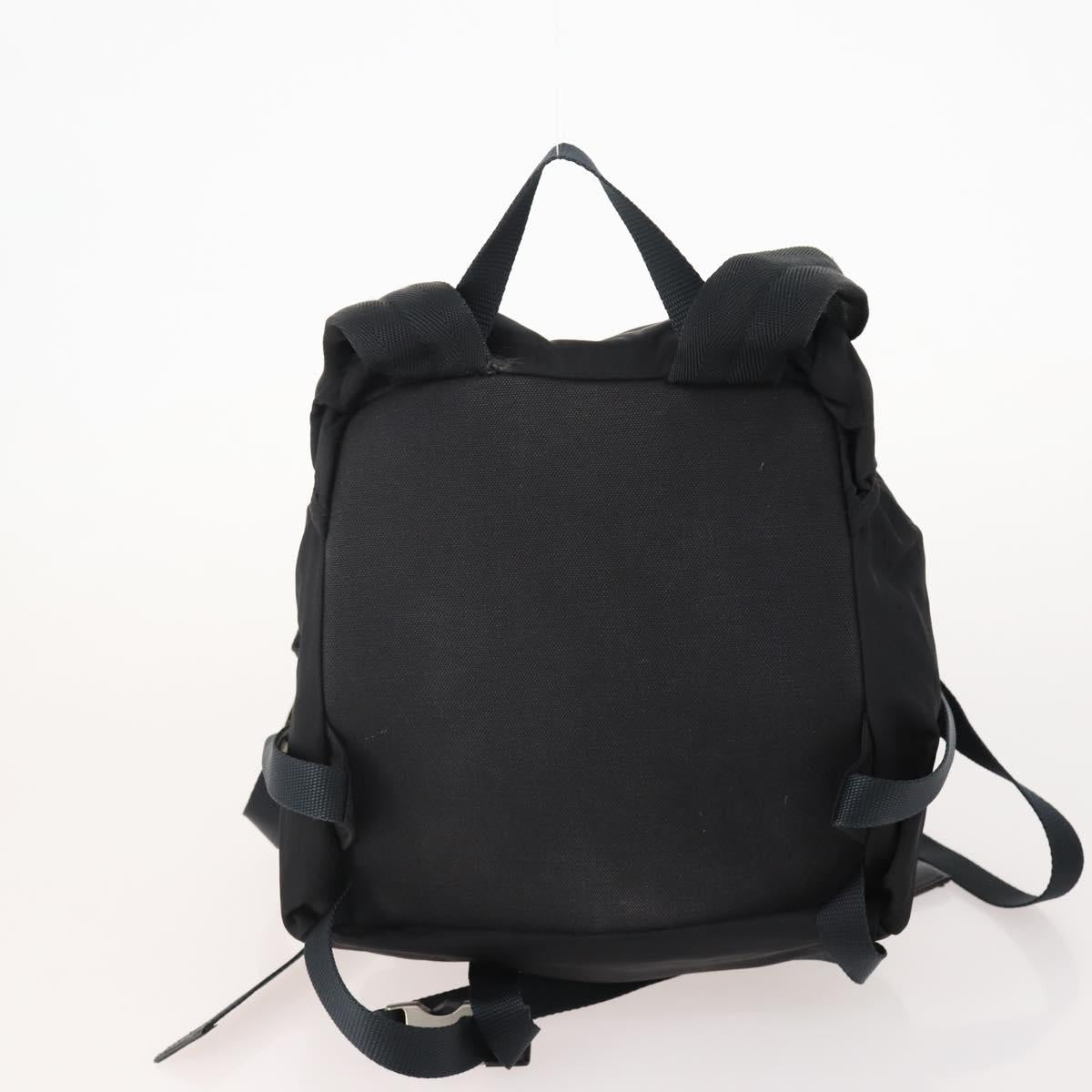 PRADA Backpack Nylon 2 Set Black Khaki Auth bs34889