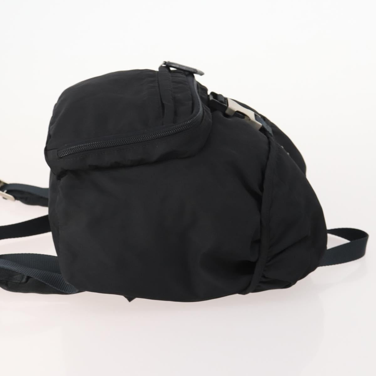 PRADA Backpack Nylon 2 Set Black Khaki Auth bs34889